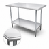 Thumbnail image #3 for Advance Tabco Special Value Series 30 Inch x 30 Inch Flat Top Stainless Steel Work Table with Adjustable Undershelf