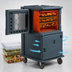 Thumbnail image #4 for Cambro Ultra Camcart Heated Front-Loading Food Pan Carrier, Top Door Heated Only, 2-Compartment, 110V, Granite Gray