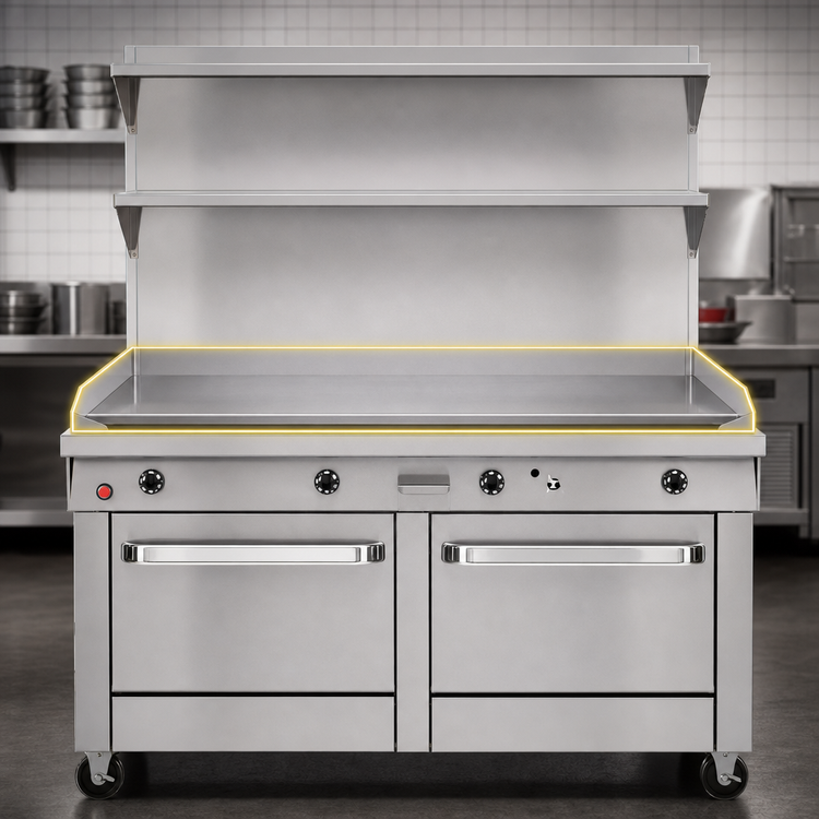 Product image #3 for Southbend Platinum 48-Inch Heavy Duty Sectional Gas Range with Full-Width Manual Griddle and Double Cabinet Base