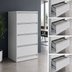 Thumbnail image #3 for 36-Inch Wide Light Gray Lateral File Cabinet with Four Drawers