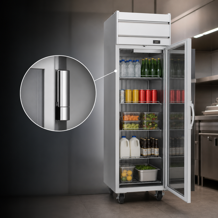 Product image #3 for Beverage-Air Horizon Series HRS1HC-1G One-Section Reach-In Refrigerator with Glass Door, 22.28 Cu. Ft., Top-Mounted Self-Contained Refrigeration