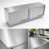 Thumbnail image #3 for John Boos Enclosed Stainless Steel Work Table with Sliding Doors, 96 x 24 Inches, Flat Top