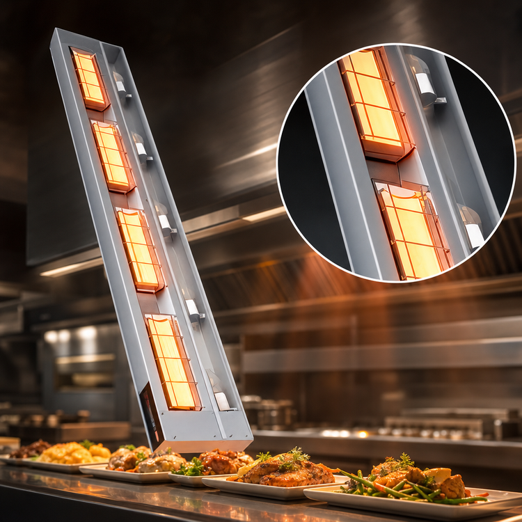 Product image #3 for Hatco Ultra-Glo® 66-Inch Double Lighted Infrared Strip Heat Lamp Food Warmer