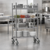 Thumbnail image #3 for Advance Tabco Chrome Stem Caster Cart with Poly Casters, 24 x 36 Inches, 4 Shelves