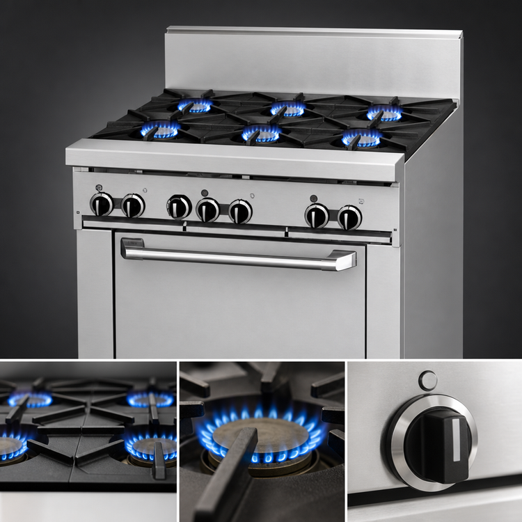 Product image #3 for Garland GF Starfire Pro 36-Inch Modular Gas Range Top with Six Open Burners