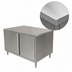 Thumbnail image #3 for BK Resources 60 Inch x 36 Inch Stainless Steel Chef Table with Cabinet Base and Hinged Doors
