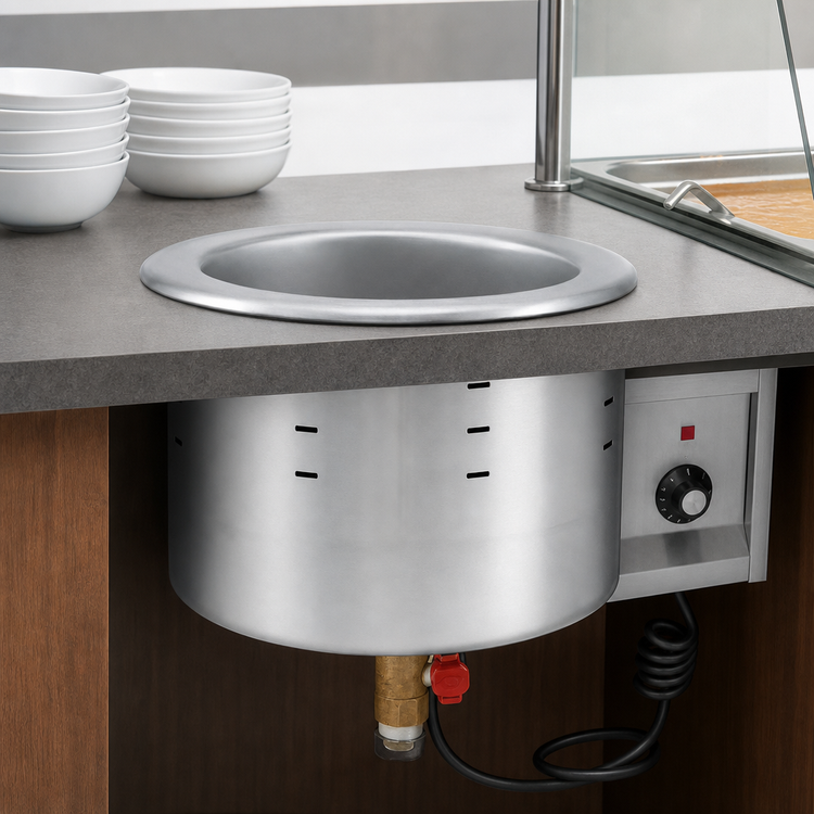 Product image #3 for Vollrath Drop-In Insulated Wet-Operation Soup Well for 1 x 11-Quart Round Inset