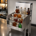 Thumbnail image #3 for BK Resources 36-Inch Freestanding Underbar Stainless Steel Liquor Bottle Display Unit with 4 Steps