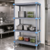Thumbnail image #3 for Quantum Millenia 4-Shelf Polymer Starter Shelving Unit, 24W x 21D x 86H, Gray