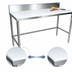 Thumbnail image #3 for John Boos TC102 96 Inch x 30 Inch Poly Top Trimming Table with 3/4 Inch Reversible Top and 6 Inch Backsplash