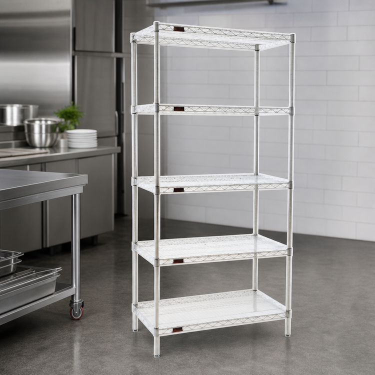 Product image #3 for EAGLEbrite 5-Tier Starter Wire Shelving Unit, 30 x 21 x 74 Inches, Zinc Finish