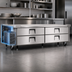 Thumbnail image #3 for Everest Refrigeration ECB96D4 Two-Section Four-Drawer Chef Base Refrigerator, 95-1/2-Inch Wide