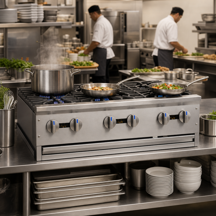 Product image #3 for Imperial Pro Series PSH1060 60-Inch Gas Countertop Hot Plate with 10 Open Burners