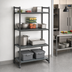 Thumbnail image #3 for Cambro Camshelving Basics Plus 4-Tier Stationary Polymer Shelving Starter Unit, 24 x 54 x 84 Inches, Brushed Graphite