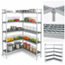Thumbnail image #3 for Fermostock 5-Tier Corner Expansion Polymer Shelving Unit, 83 Inch H x 35 Inch W x 14 Inch D