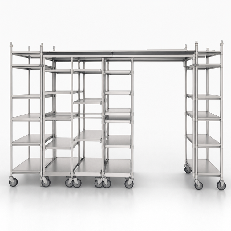 Product image #3 for Metro TOP-TRACK Super Erecta & Super Adjustable 18-Inch Stationary Intermediate Unit Kit with 86-Inch Metroseal 3 Posts