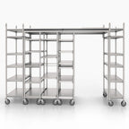 Thumbnail image #3 for Metro TOP-TRACK TTA18K3 Stationary Intermediate Unit Kit, 18"W, 86"H Epoxy-Coated Posts, Track Hardware, Shelves Sold Separately