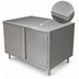 Thumbnail image #3 for BK Resources 24 x 24 Inch Stainless Steel Chef Table Cabinet Base with Hinged Doors