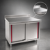 Thumbnail image #3 for Spec-Master Marine Series Stainless Steel Enclosed Work Table with Sliding Doors, 72-Inch x 24-Inch