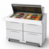 Thumbnail image #3 for Turbo Air PRO Series 48-1/4-Inch Front Breathing Mega Top Sandwich/Salad Prep Table with 4 Drawers, 2-Section