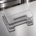 Thumbnail image #3 for Vulcan Additional Grab n Go Rack Stainless Steel Wire Shelf Set with Cutout Design, 3 Shelves