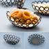 Thumbnail image #3 for Go-Go Oval Metal Serving Basket with Ring Design, Black, 9 x 6 x 3 Inches