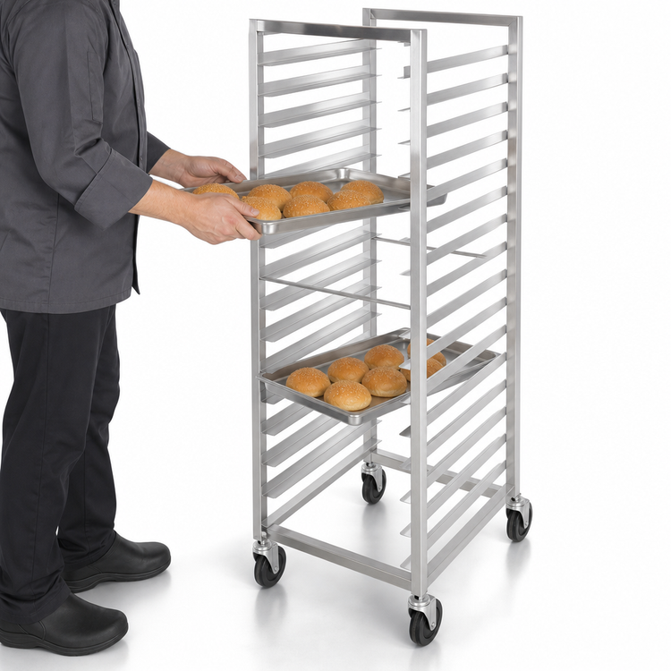 Product image #3 for Channel 412S Stainless Steel Side-Load Bun Pan Rack, 15 Pan Capacity
