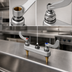 Thumbnail image #3 for T&S Brass 8-Inch Deck-Mount Workboard Faucet, Less Nozzle, 4-Inch Wrist Handles