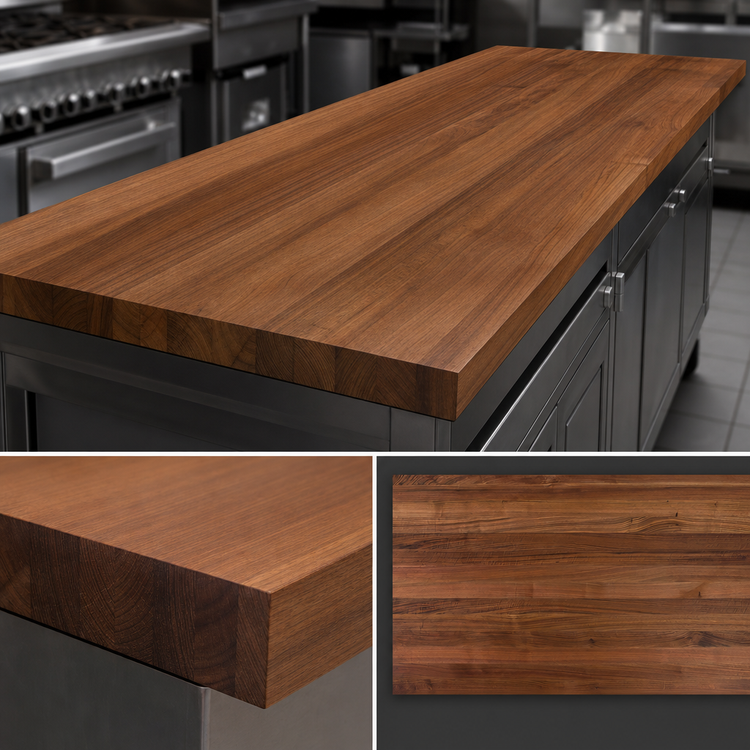 Product image #3 for John Boos Boos Block 84-Inch x 32-Inch American Black Walnut Edge Grain Kitchen Countertop