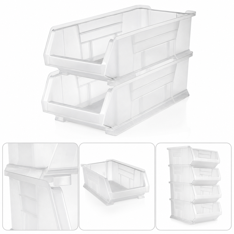 Product image #3 for Metro Clear Stacking Large Supply Bin, 23-7/8 x 11 x 7 Inches