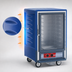 Thumbnail image #3 for Metro C5 3 Series Half-Height Heated Holding Cabinet with Blue Insulation Armour, Clear Door, and Fixed Wire Slides