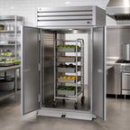 Thumbnail image #3 for True Mfg. - General Foodservice SPEC SERIES STR2RRT89-2S-2S-HC Roll-Thru Two-Section Refrigerator, Solid Swing Doors, Stainless Steel