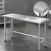 Thumbnail image #3 for Steel Works Stainless Open Base Stainless Steel Work Table, 60 Inch x 18 Inch x 34 Inch, 16 Gauge 304 Flat Top