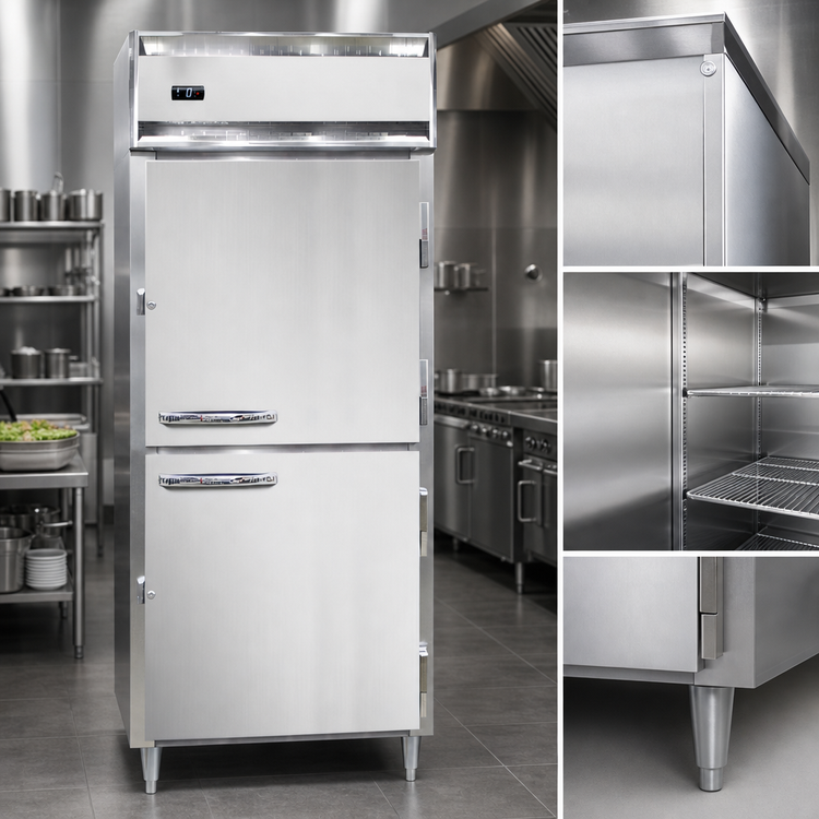 Product image #3 for Continental Refrigerator D1FXNSSHD Designer Line One-Section Extra-Wide Reach-In Freezer with Half-Height Solid Doors
