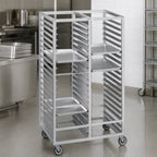Thumbnail image #3 for Channel Manufacturing 423A Double-Section Aluminum Cafeteria Tray Rack, Side-Load, 24-Tray Capacity, 18 x 26 Trays, 5-Inch Spacing