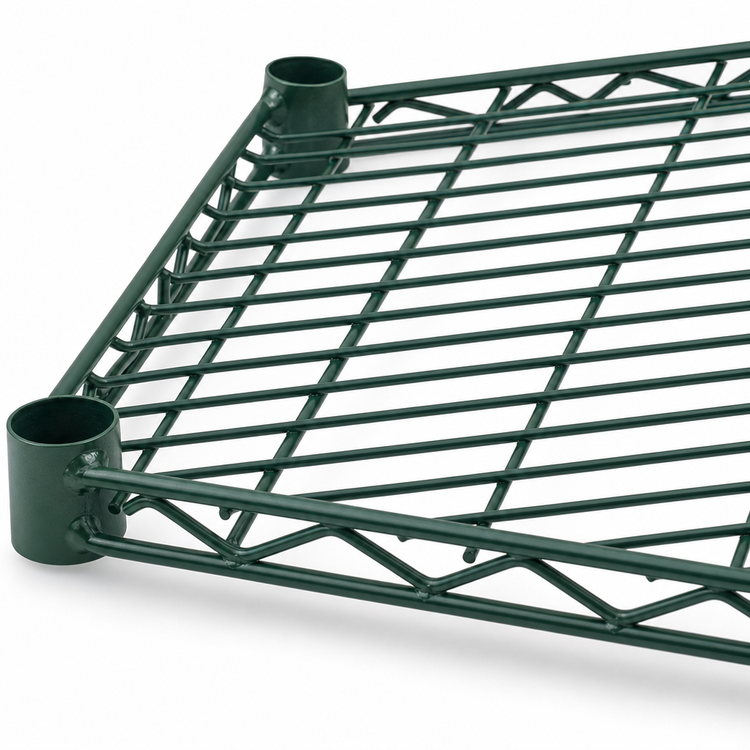 Product image #3 for Quantum 72-Inch W x 24-Inch D Green Epoxy Antimicrobial Wire Shelf