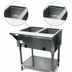Thumbnail image #3 for Advance Tabco Triumph Supreme 2-Well Electric Hot Food Table with Poly Cutting Board and Open Base