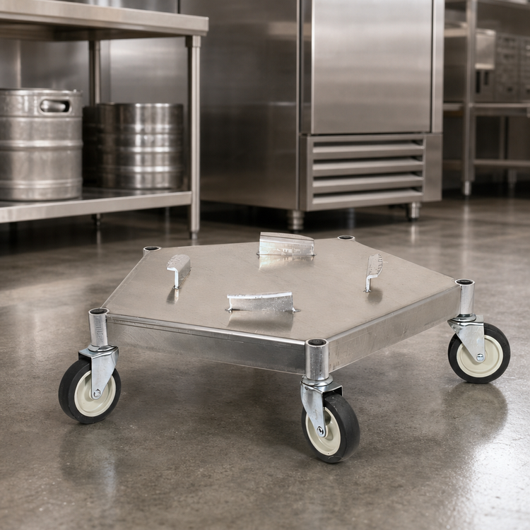 Product image #4 for Bar Maid Keg & Pail Dolly, 400 lb Capacity, All-Metal, 5-Caster Commercial Dolly