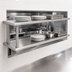 Thumbnail image #3 for Eagle Pass-Thru Wall-Mounted Shelf with Overshelf, 144-Inch W x 18-Inch D, 304 Stainless Steel