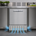 Thumbnail image #3 for Continental Refrigerator 24-Inch Shallow Depth Undercounter Freezer with Solid Door