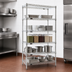 Thumbnail image #3 for EAGLEbrite 5-Tier Stationary Starter Wire Shelving Unit, 72W x 21D x 74H, Zinc Finish