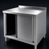 Thumbnail image #3 for Stainless Steel Enclosed Work Table Cabinet Base with Sliding Doors, 36 x 30 x 38 Inches