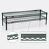 Thumbnail image #3 for Eagle QuadTruss 2-Tier Front Case Merchandise Wire Shelving Unit, 24 x 14 x 14 Inches, Green Epoxy