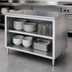 Thumbnail image #3 for Sapphire Manufacturing Open Front Enclosed Base Stainless Steel Dish Cabinet with Adjustable Shelf, 72