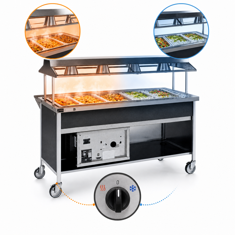 Product image #3 for Atlas Metal CAHC-3 3-Pan Hot/Cold Food Serving Counter