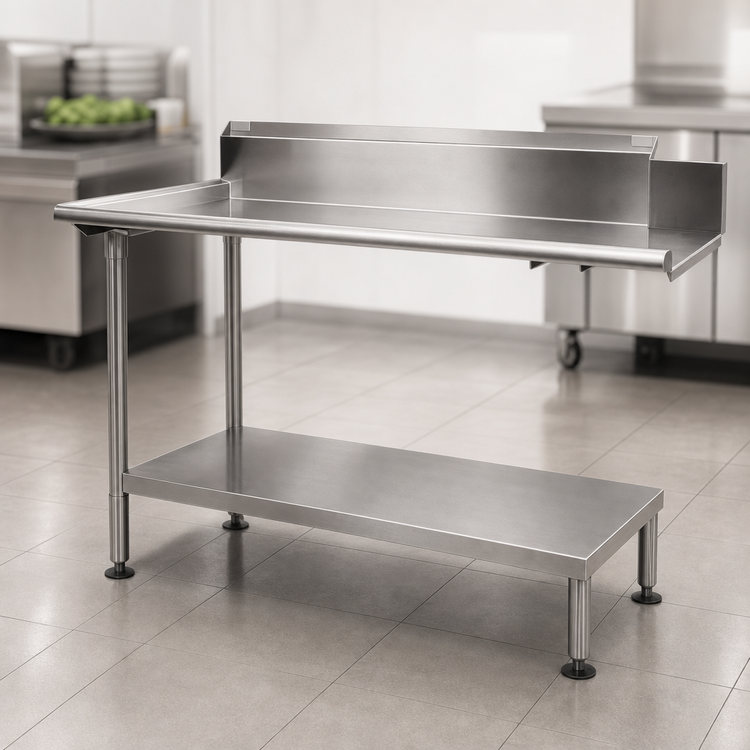 Product image #3 for John Boos Stainless Steel Dishtable Undershelf with Adjustable Bullet Feet