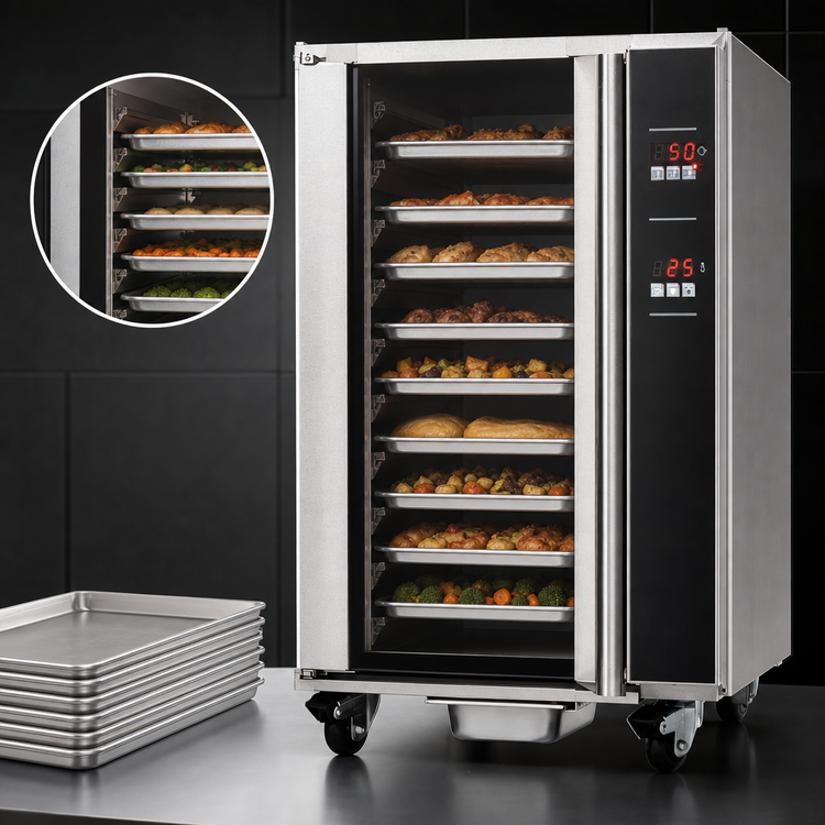 Product image #3 for Turbofan H10D Electric Heated Holding Cabinet with Glass Door, 10 Half-Size Sheet Pan Capacity