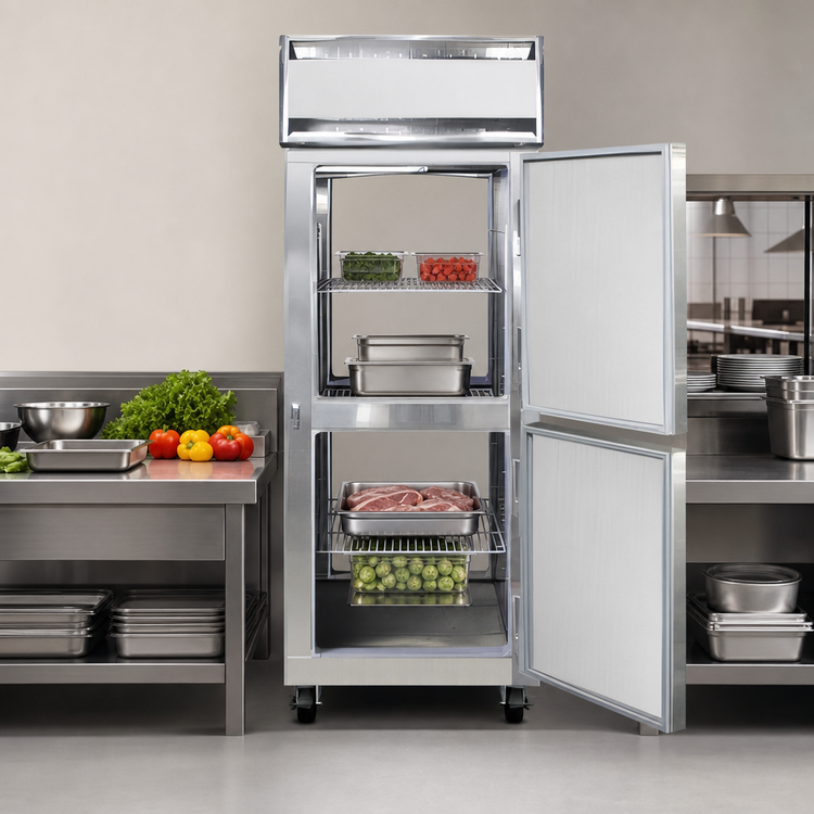 Product image #3 for Continental Refrigerator 1FENSSPTHD One-Section Extra-Wide Pass-Thru Freezer with Half-Height Solid Doors