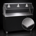 Thumbnail image #3 for Vollrath 2-Series Affordable Portable 46-Inch Mobile Solid Top Utility Station with Buffet Breath Guard, Lights, and Open Storage Base