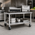 Thumbnail image #3 for New Age 60-Inch x 30-Inch Mobile Equipment Stand with Removable 12-Gauge Aluminum Top and Adjustable Undershelf